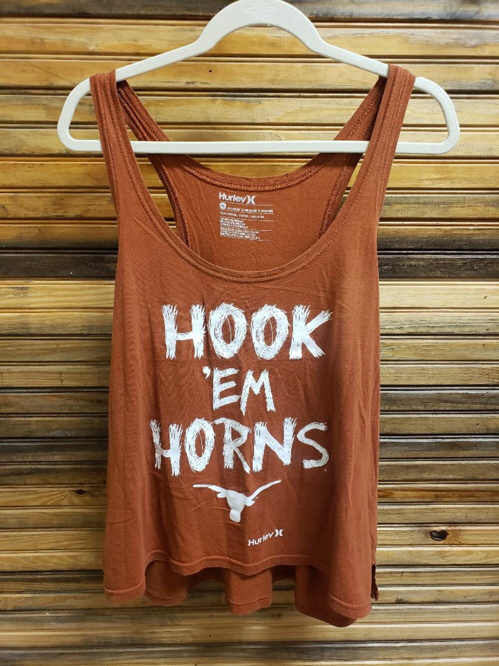Hurley University of Texas Hook ’Em Horns Racerback Tank Top Burnt Orange XL